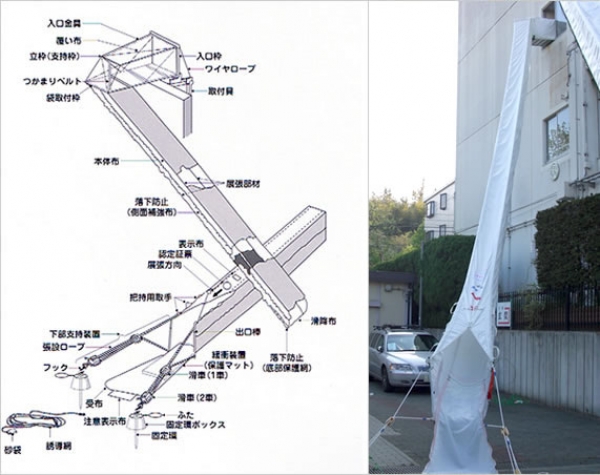 斜降式救助袋