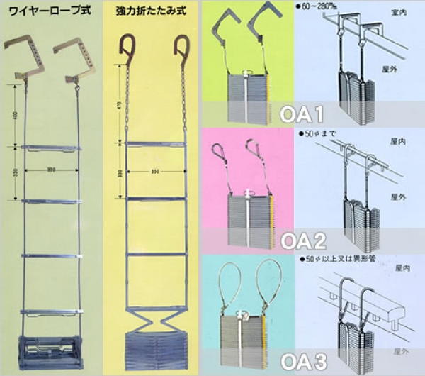 つり下げ式　避難はしご