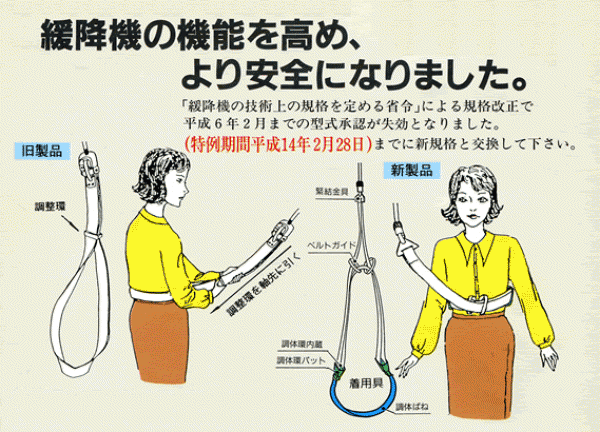 「緩降機」失効について